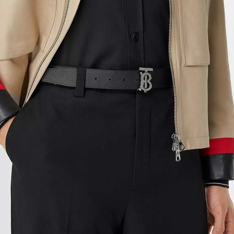 Burberry Tb Logo Leather Belt-4