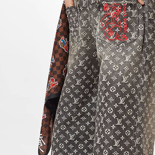 LOUIS VUITTON パンツ（その他） アイボリー 4103425Y0123 Silk-Blend Velvet Evening Pyjama Pants - Ready to Wear