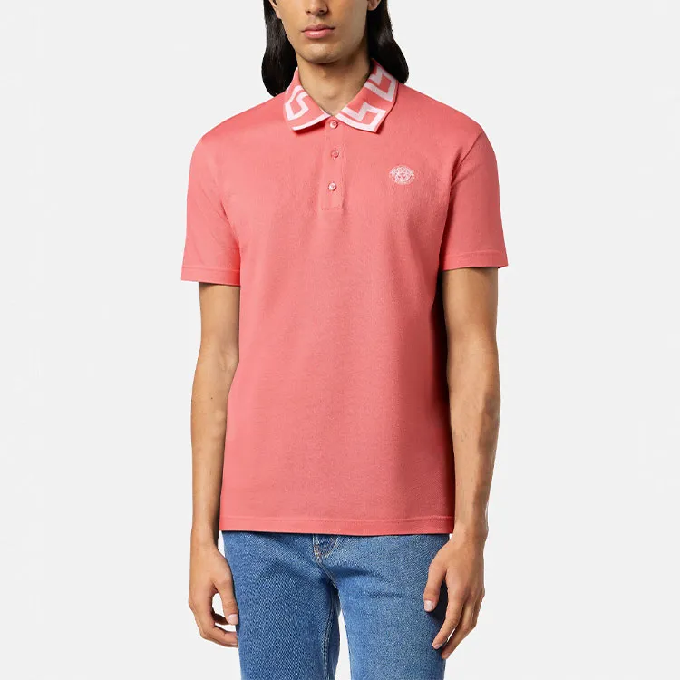 VERSACE Polo Shirts Men Pink-2