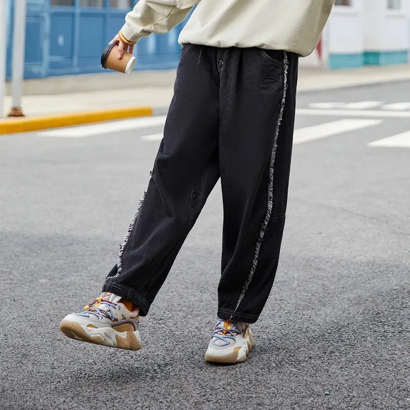 LiNing Sports Basketball Collection Jeans Women's Black-3