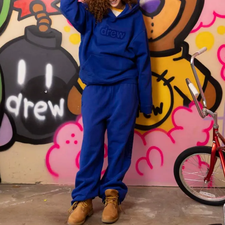 Drew House Smiley Collection Knitted Sweatpants Unisex Ink Blue-2