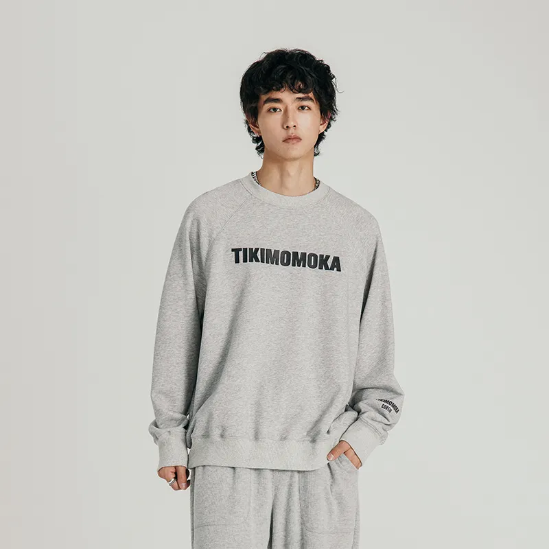 COKEIN x Tikimomoka Autumn And Winter Season Crew Neck Loose Fit Long Sleeved Sweatshirt Unisex Earth Tones-5
