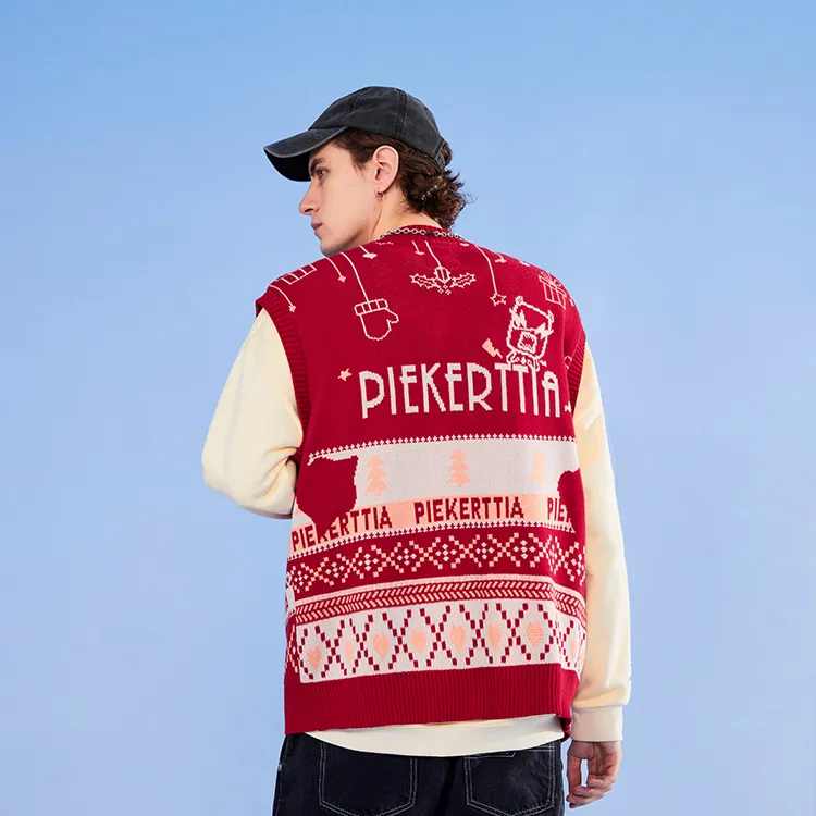 LAMLICKA Vests Unisex Red-4
