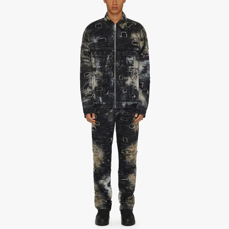 Givenchy Oversized Fit 4G Rivet Zip Denim Jacket-1