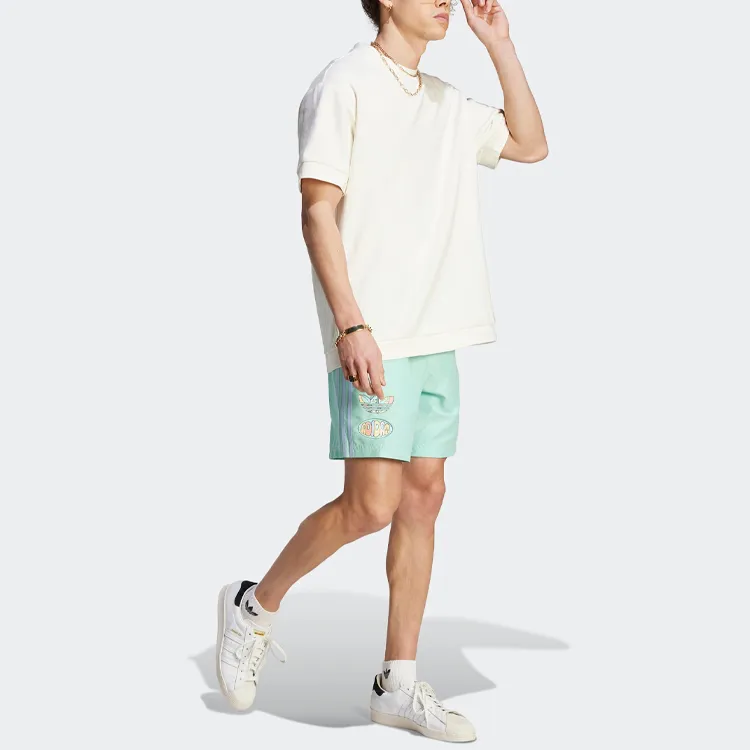 Adidas Originals Enjoy Summer Sports Shorts Men's Simple Green-3