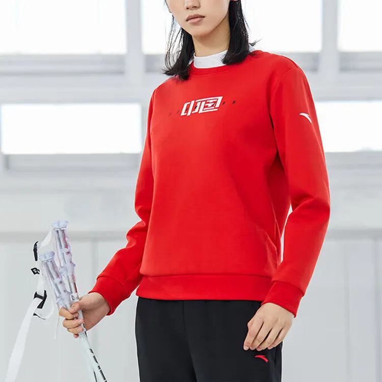 Anta Variety Training Collection Sweatshirt Women's Classic Red-2