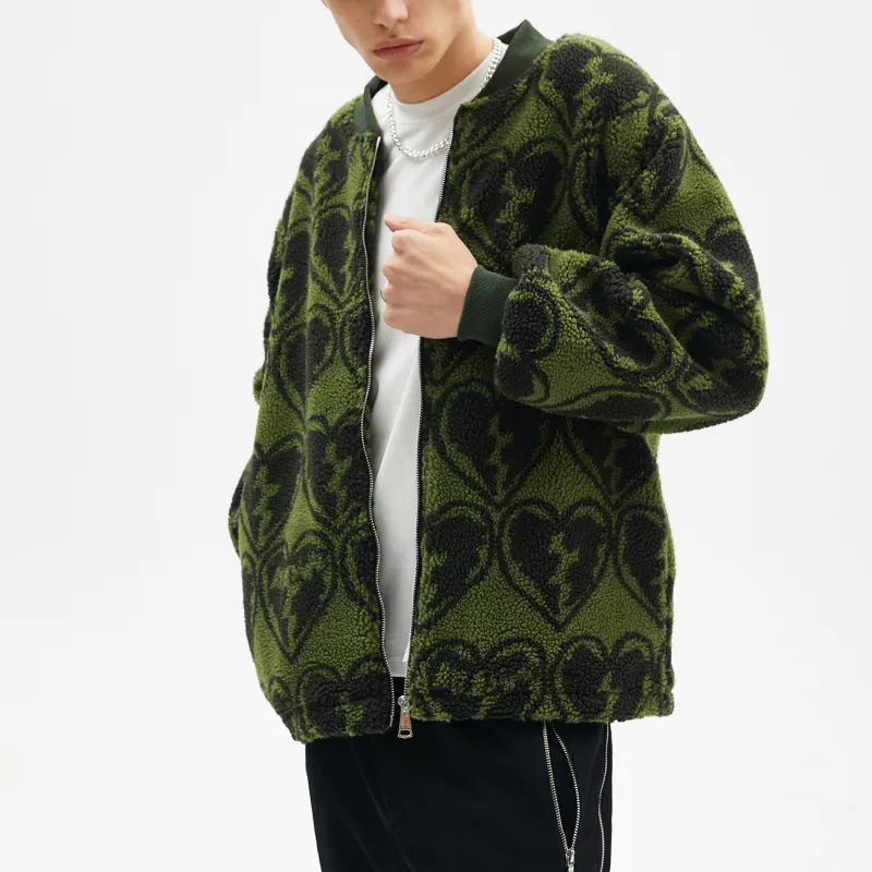 A11SLAVE Loose Fit Thickened Jacket Unisex Army Green-5