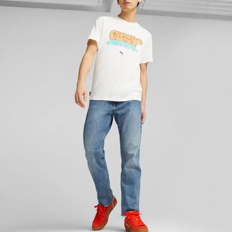 PUMA GRAPHICS T Shirts Men White-3