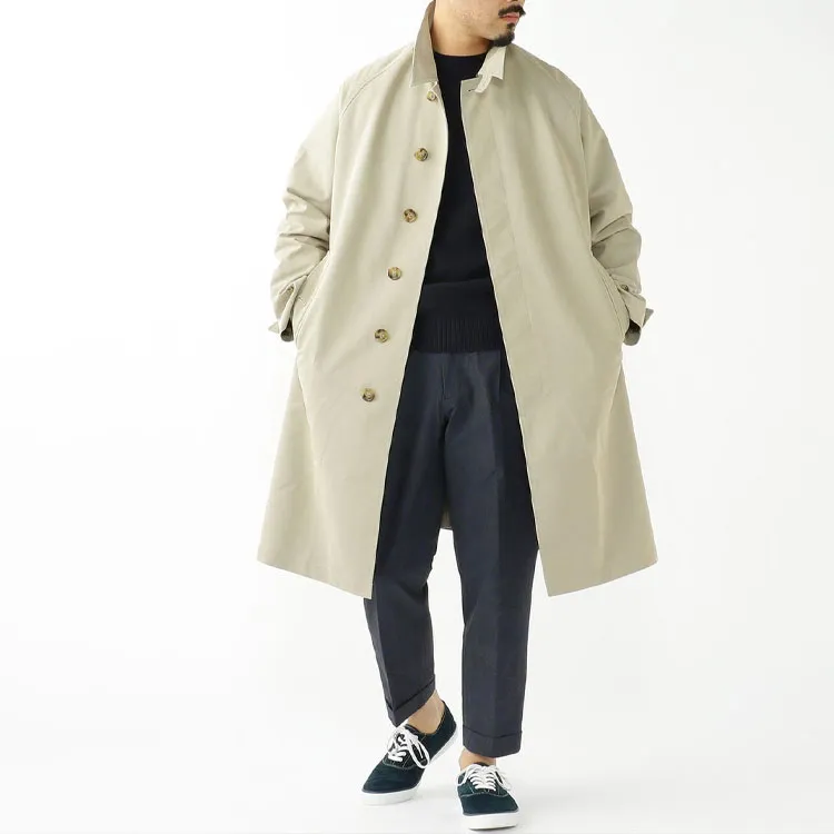 Beams Trench Coats Men Beige-4