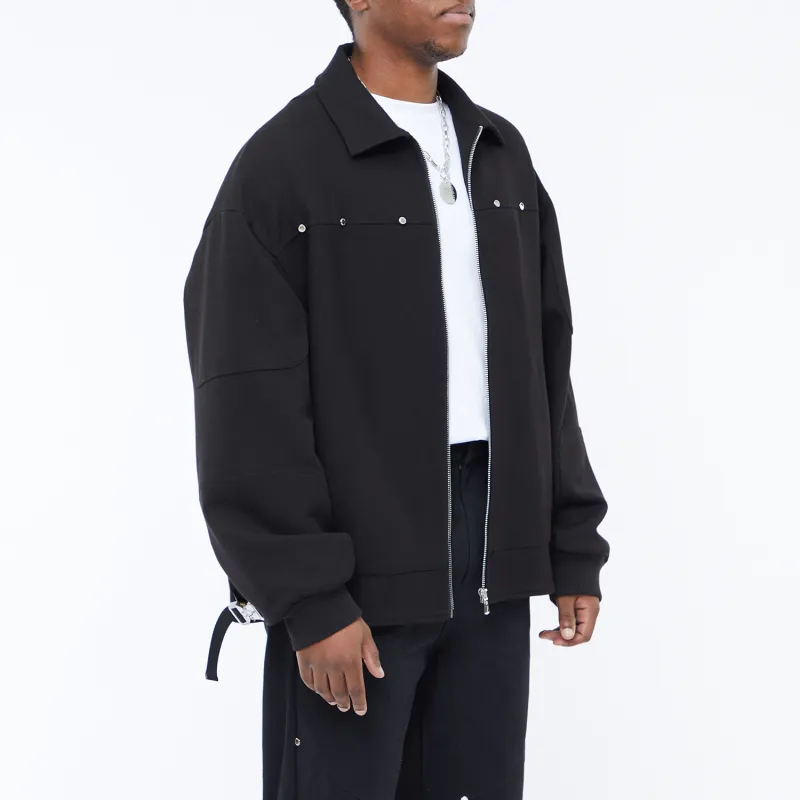 FANBIOU FW21 Fitted Jacket Unisex Black-5