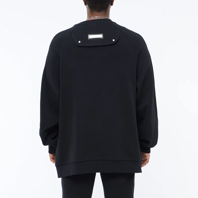 FANBIOU FW21 Crew Neck Loose Fit Sweatshirt Unisex Black-6