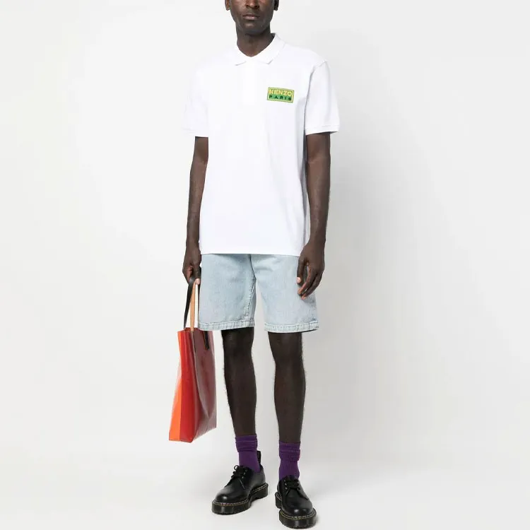 KENZO Logo Patch Short-Sleeved Polo Shirt-1