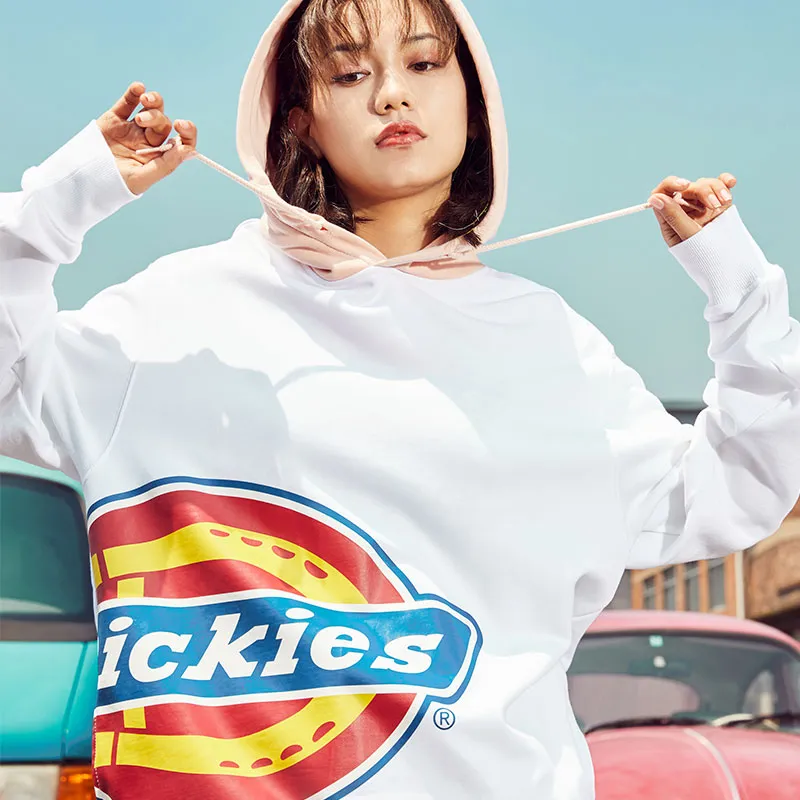 Dickies Sweatshirt Unisex White/Peach Pink-6