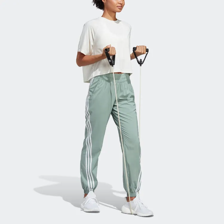 Adidas Knitted Sports Pants Women's Dusty Green-3