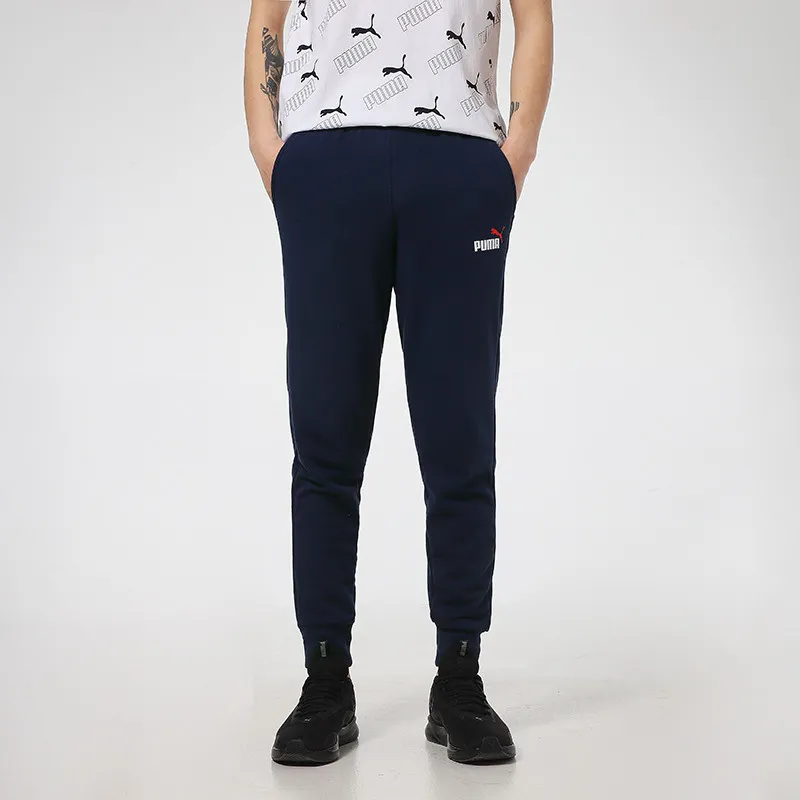 PUMA Knitted Sweatpants Men Navy Blue-3