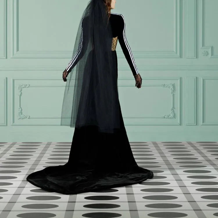 GUCCI x Adidas SS22 Evening Dress Women's Black-4