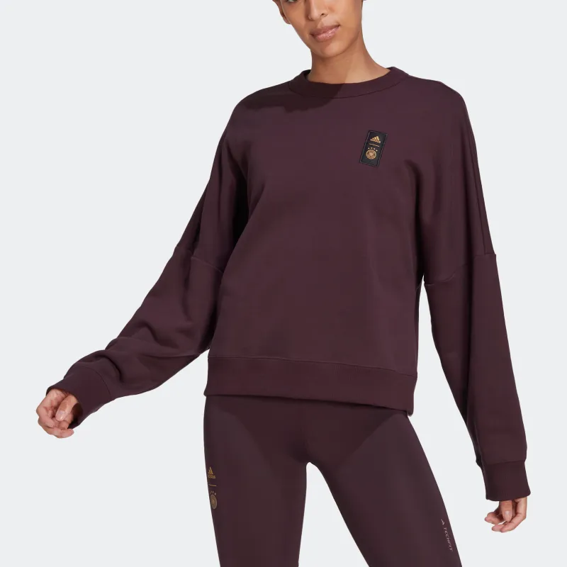 Adidas Sweatshirts Women's Dark Reddish Purple-1