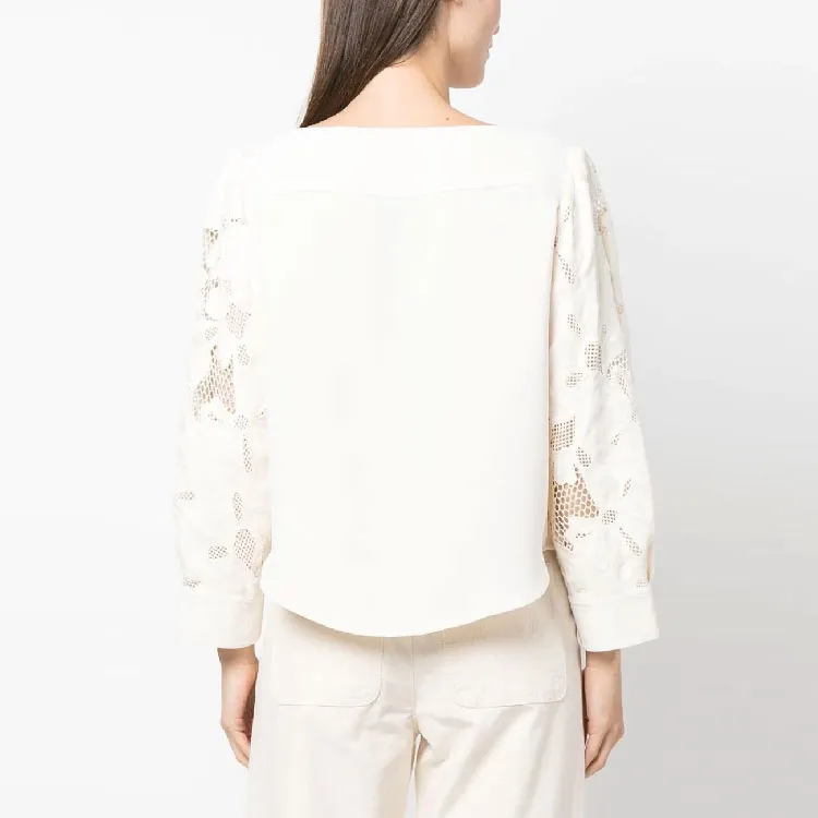 See By Chloe Floral Embroidered sleeve Blouse-1