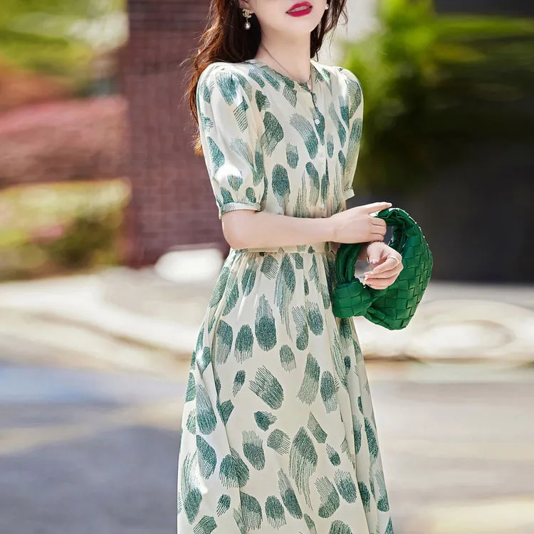 Dme Short Sleeved Dresses Women's Seaweed Green-1