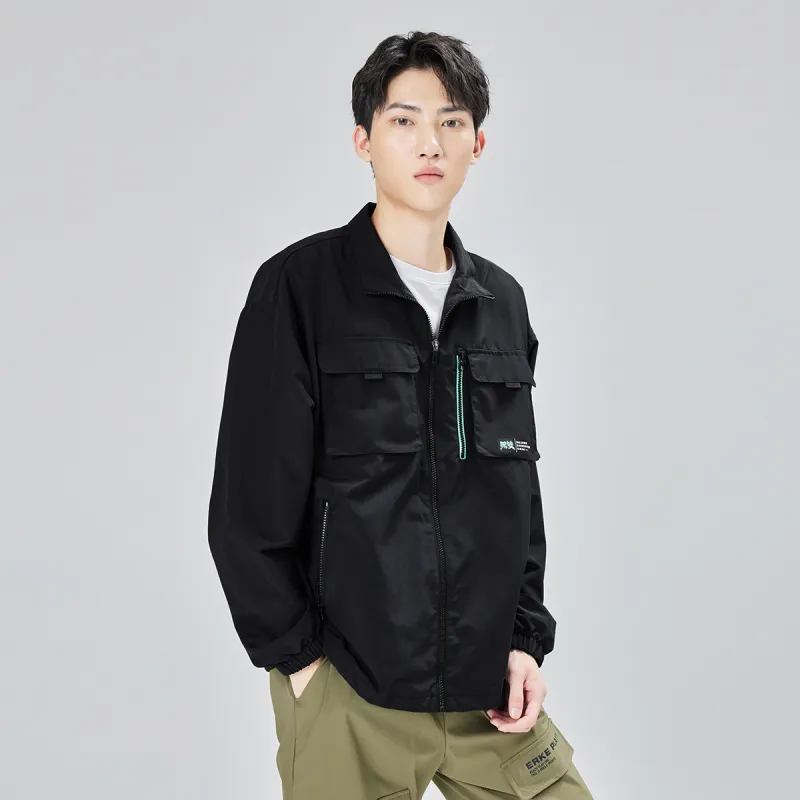 Erke Trench Coats Men Jet Black-5