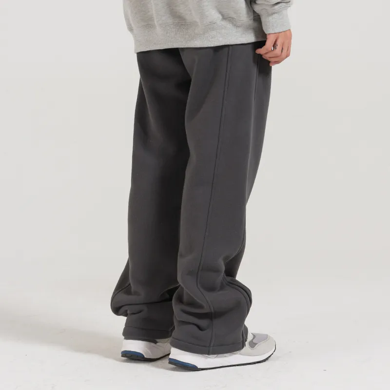 UFZ Thickened And Fleece-Lined Casual Pants Winter Unisex Dark Gray-7
