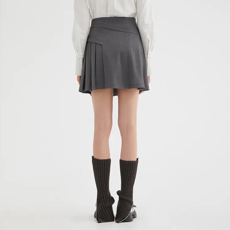 LOFT SHINE Casual Short Skirts Women's Gray-3