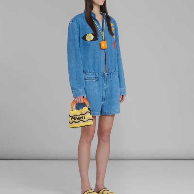 MARNI X No Vacancy Inn Co-brand Bodysuits Women's Blue-3