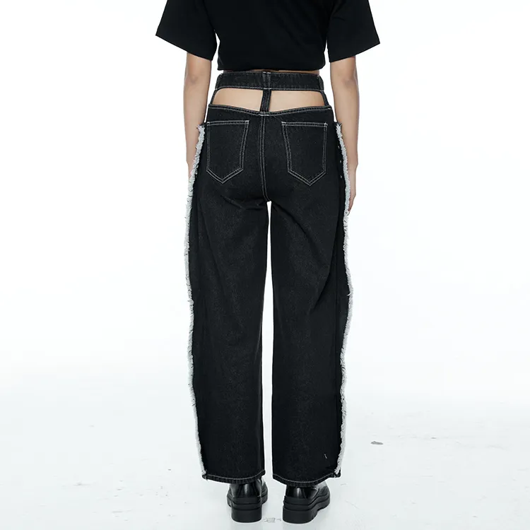 Nt Straight Jeans Women's Black-5
