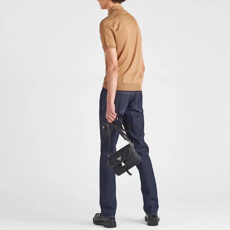 PRADA Polo Shirts Men Camel Brown-2