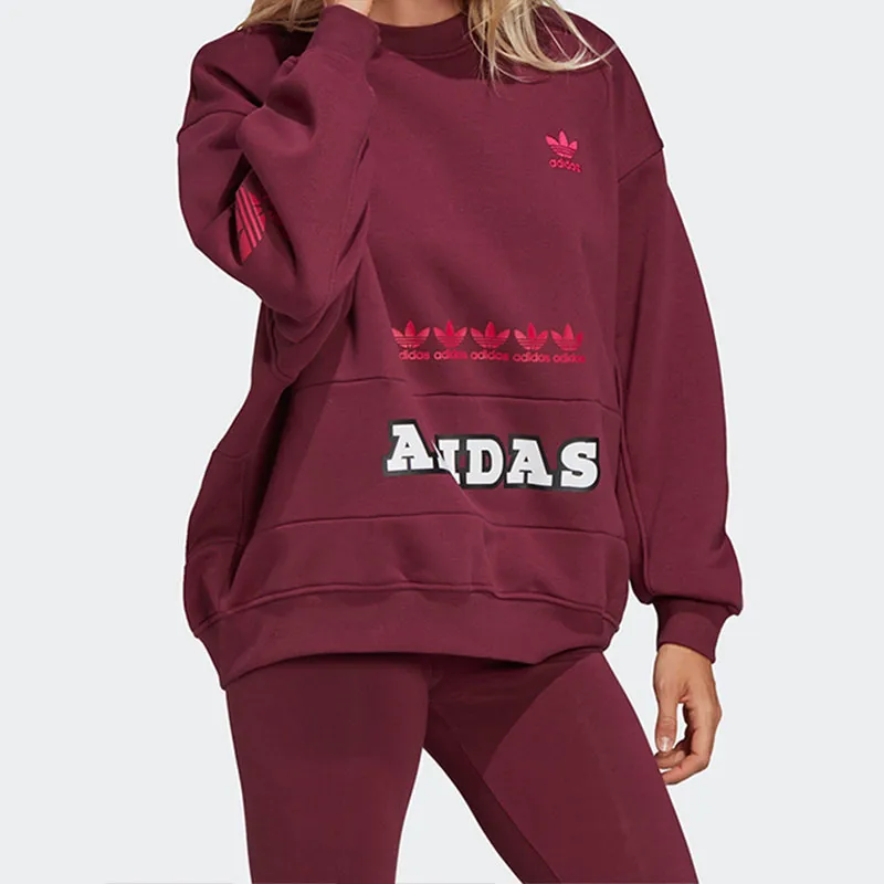 Adidas Originals Sweatshirt Women's Burgundy-3