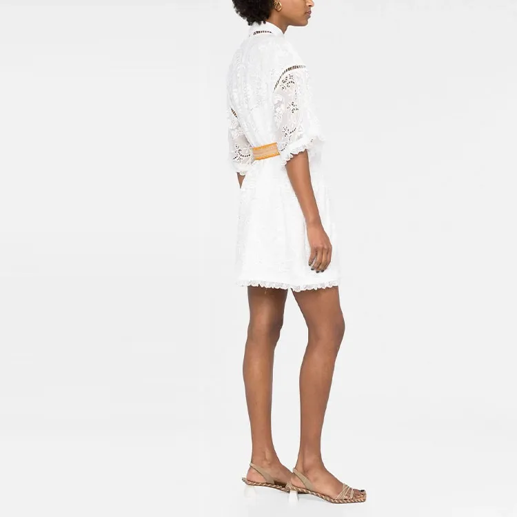 Zimmermann Short-Sleeved Dresses Women's White-3