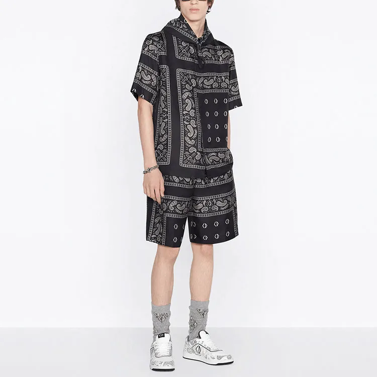 DIOR X Cactus Jack Bermuda Shorts With Bandana Motif-3