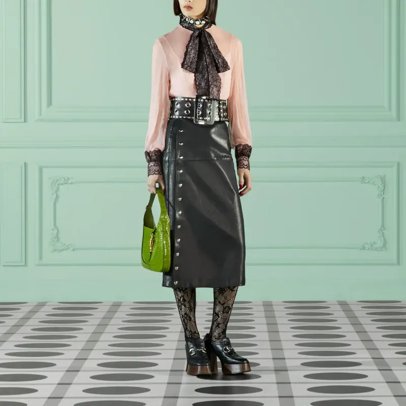 GUCCI Lace trim Detail Blouse-1