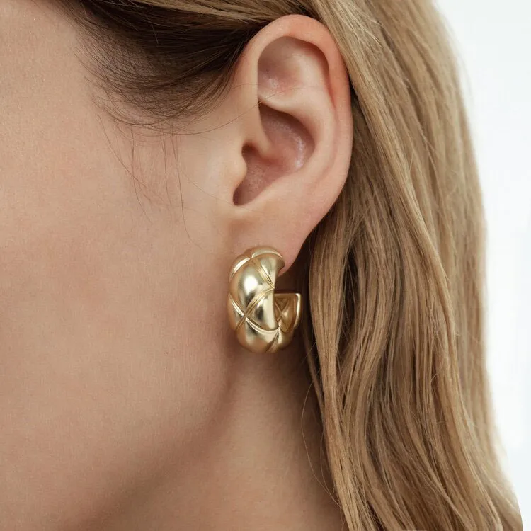 LELOUP Gold Plated Copper Earrings Unisex Gold-1