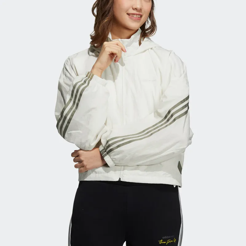 Adidas Neo Cropped Coats Women's Ecru-1