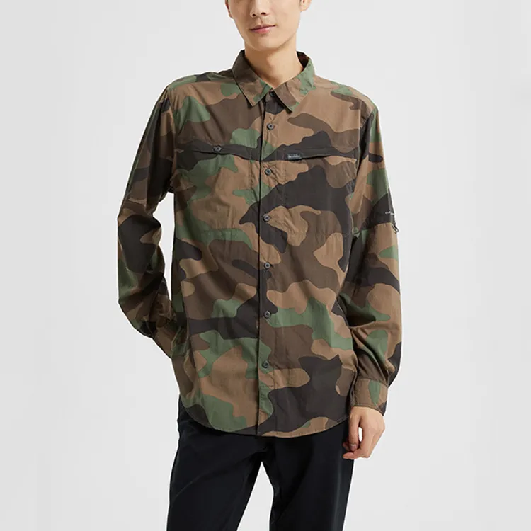 Columbia Shirts Men Green Camouflage-2