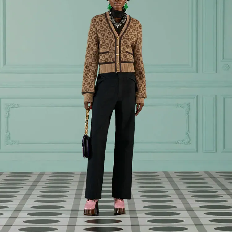 GUCCI Horsebit Intarsia knit Cardigan-1