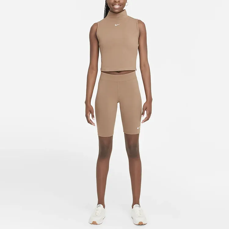 Nike Sportswear Essentials Series Sports Shorts Women's Brown-1