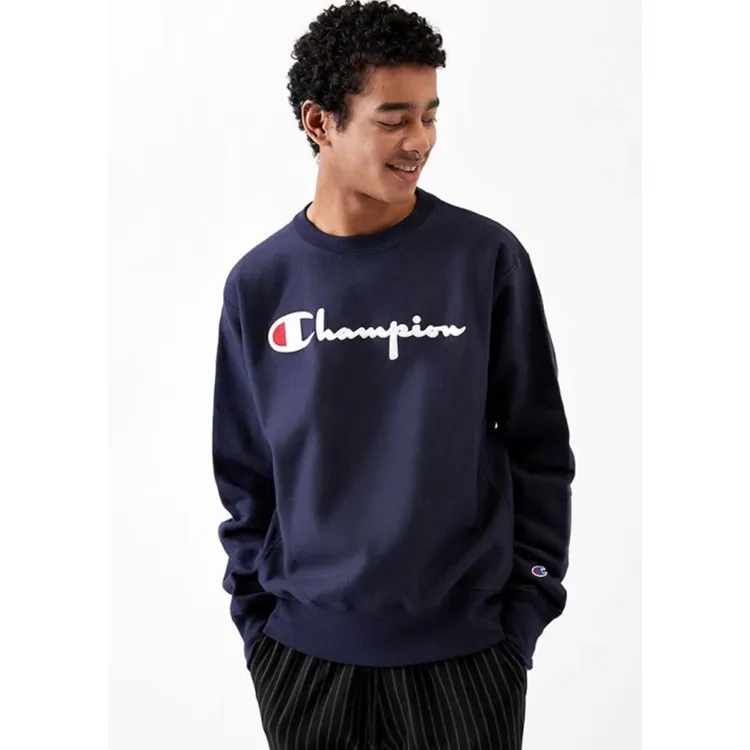 Champion Sweatshirt US Version Unisex Navy Blue-4