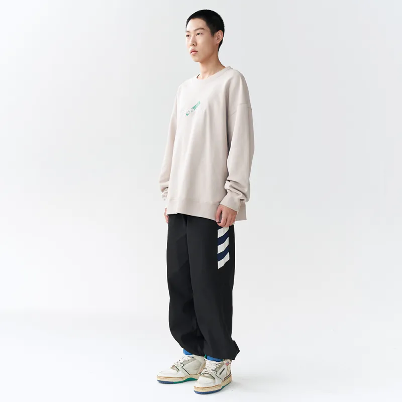 Nengmao Store Sweatshirts Unisex Beige Apricot-3