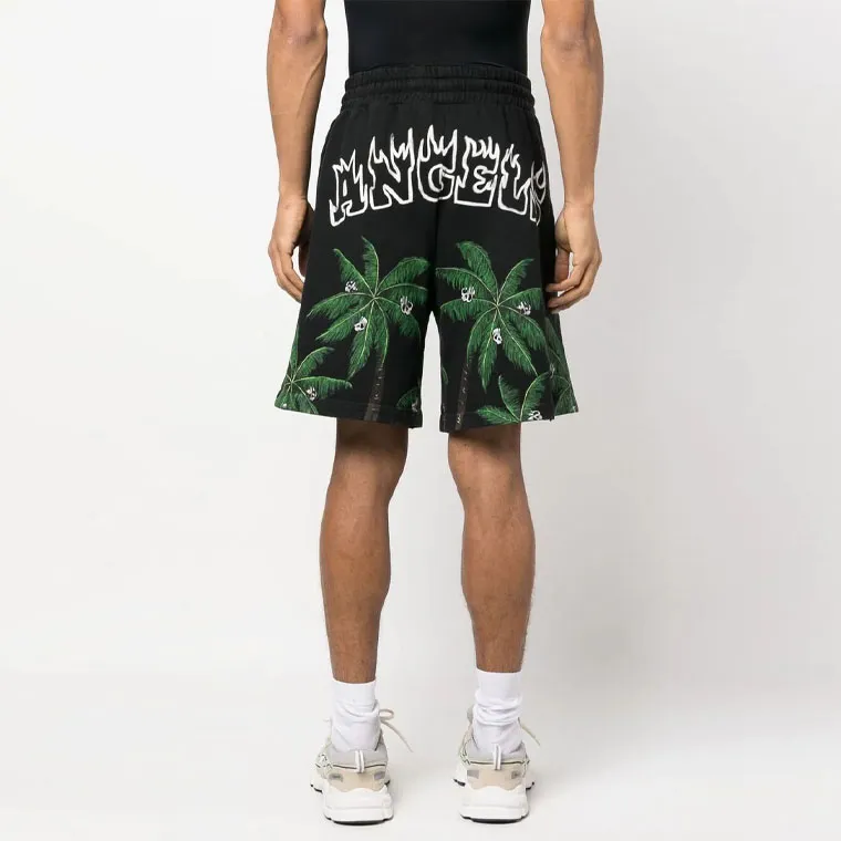PALM ANGELS Palms & Skull Vintage Sweatshorts-1