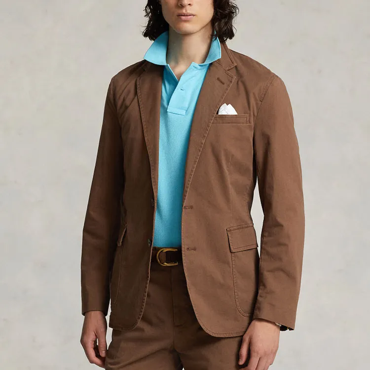 Polo Ralph Lauren SS23 Business Suit Coat Men's Brown-3