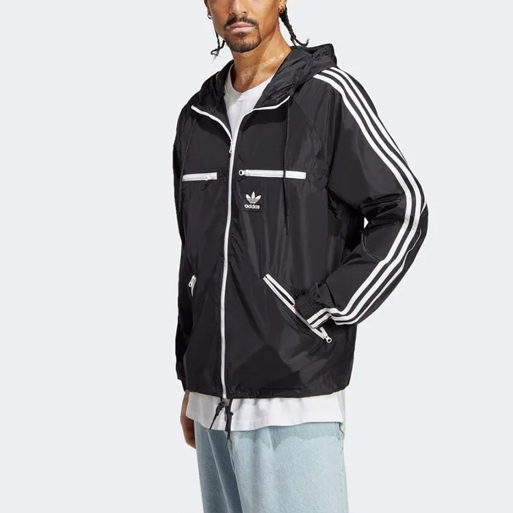 Adidas Originals Logo stripe print Lightweight Jacket-3