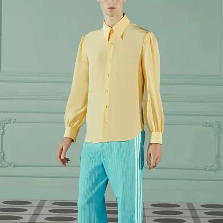 GUCCI Shirts Men Yellow-1