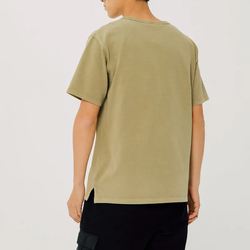 Champion Crew Neck Fitted Straight Short-Sleeved T-Shirt Japan Version Unisex Khaki-2