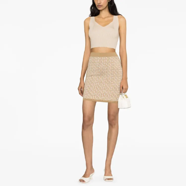 BALMAIN Elasticated Waistband Mini Skirt-1