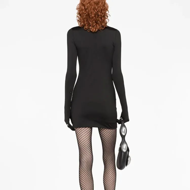 Vetements Logo Styling Dress With Gloves 'Black'-3