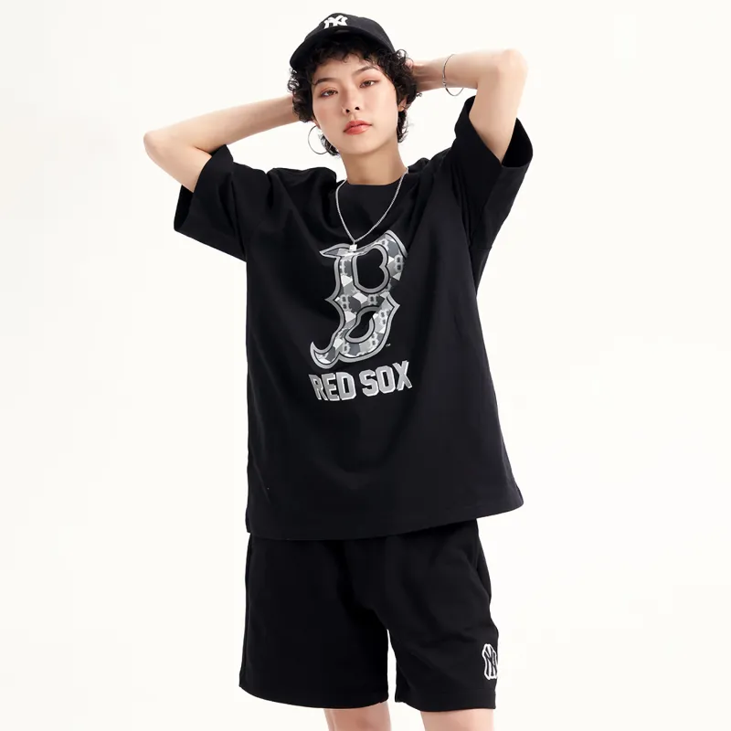 MLB Drop Shoulder Sleeve T-Shirt Unisex Black-4