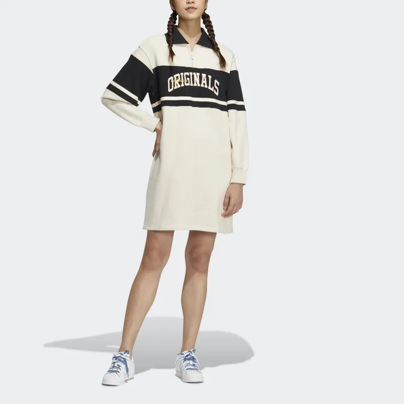 Adidas Originals Long Sleeved Dresses Women's White-1