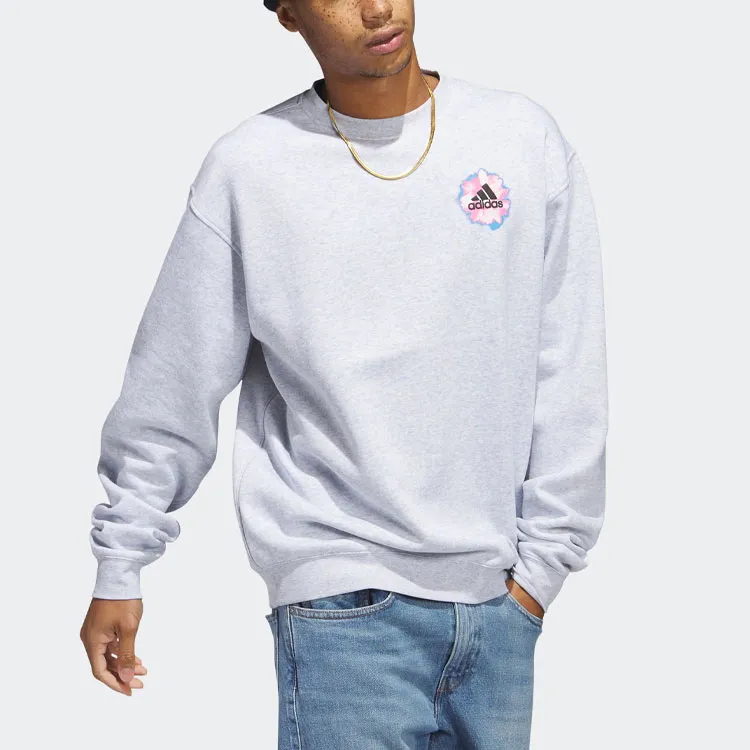 Adidas Sweatshirts Unisex Light Heather Gray-3